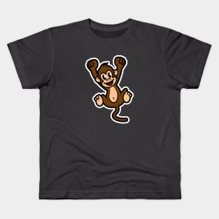 Monkey - Cartoon Island - Cartoon Animals Kids T-Shirt